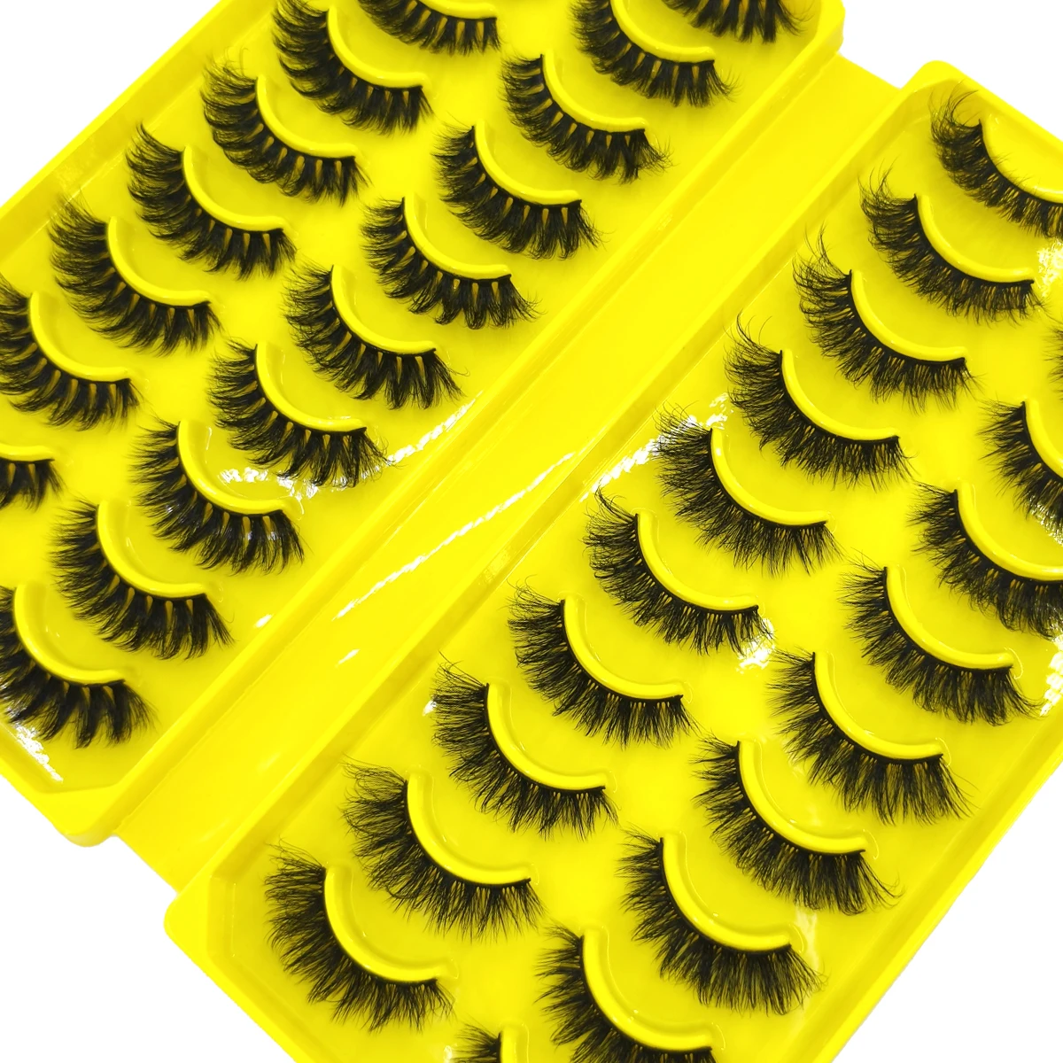 HBZGTLAD 20 Par Sztucznych Rzęs Długotrwałe Puszyste Rzęsy z Imitacji Norek Dramatyczne Rzęsy z Efektem Powiększenia Gęste Długie
