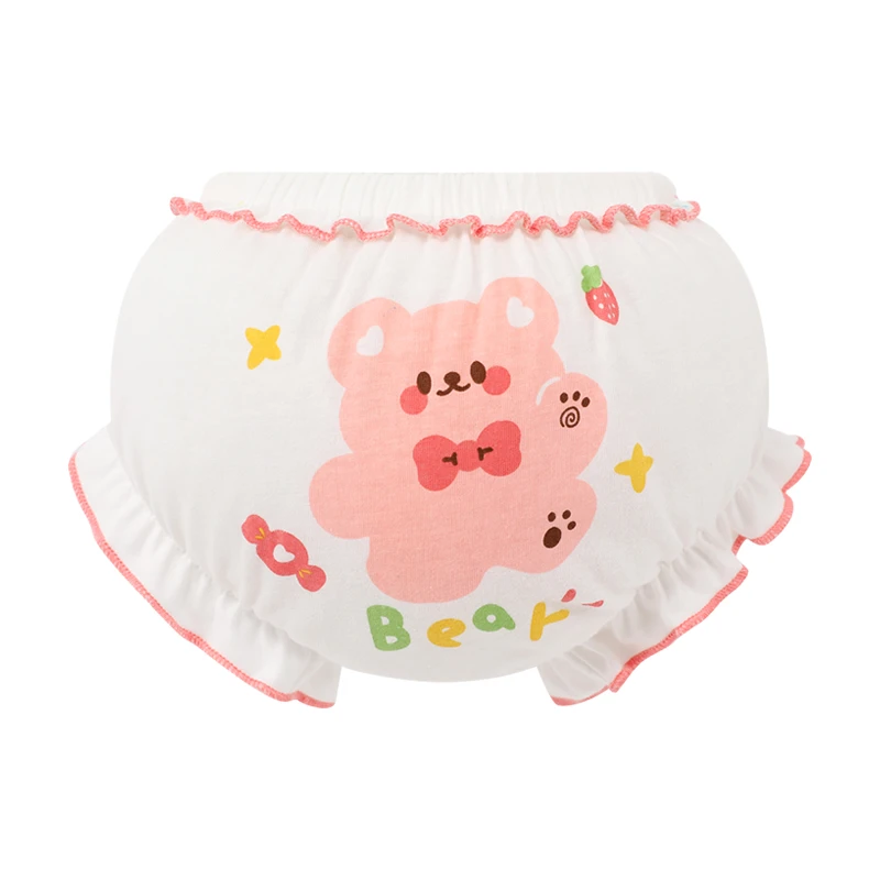 2pieces Kids Cotton Underwear Panties Girl Baby Infant Cute Big Bow Dots Shorts For Children Fashion Can Wear Outside Underpants