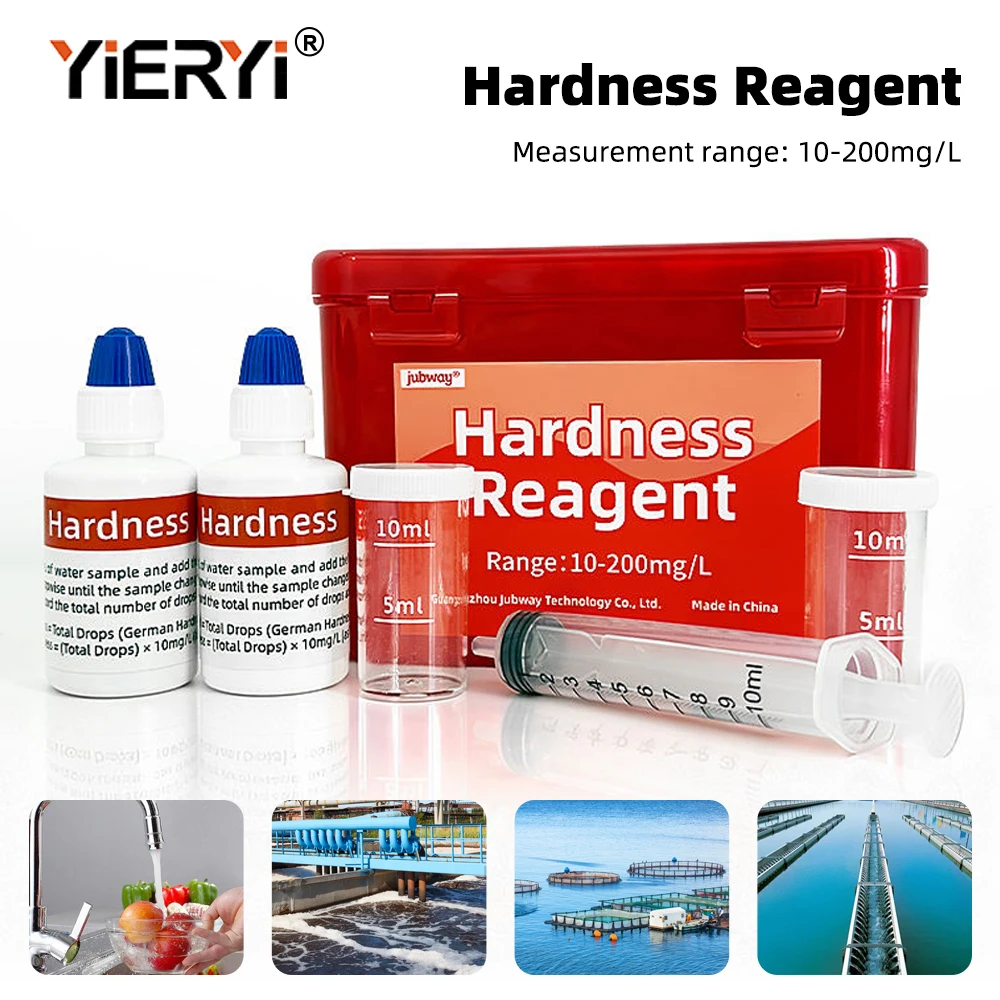 Yieryi Water Quality Test Kit Set Dissolved Oxygen Ammonia Nitrogen Hardness Manganese Reagent For Aquaculture Industrial Water
