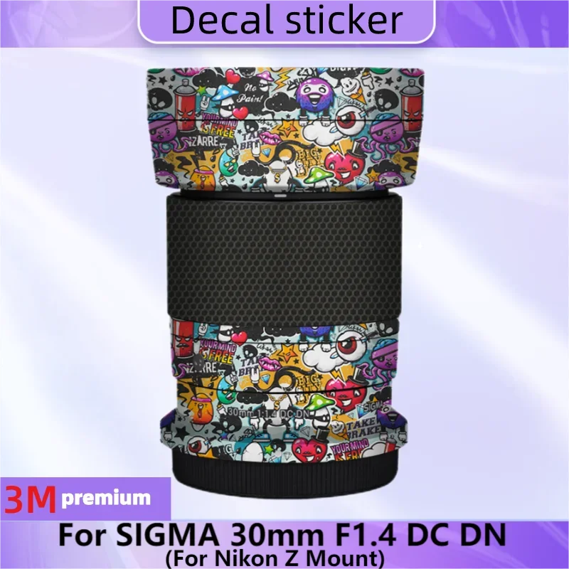 For SIGMA 30mm F1.4 DC DN for Nikon Z Mount Lens Sticker Protective Skin Decal Vinyl Wrap Film Anti-Scratch Protector Coat