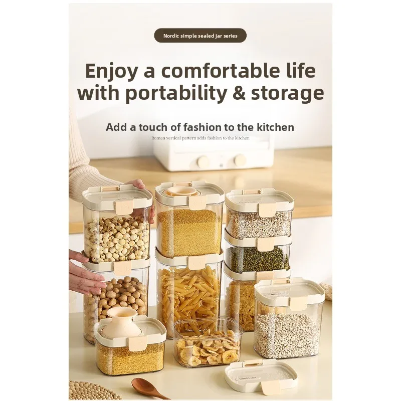 

Многофункциональная телескопическая штабелируемая герметичная банка для хранения зерна, герметичная банка для хранения продуктов питания