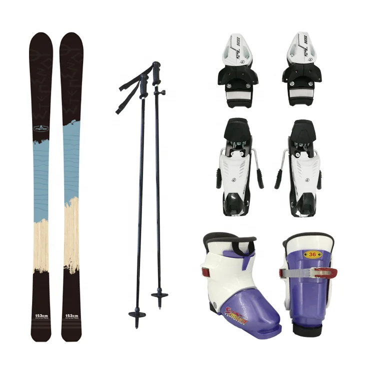 hot sales  ski resort set boots binding pole used ski set