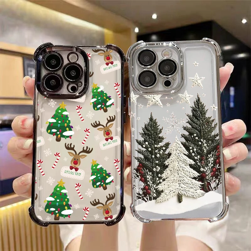 Luxury Christmas Tree Phone Case For OPPO A2 A3 A5 A6 Pro A5X A3X A16 A17 A38 A57 A15s A35 A16s A18 A60 A78 A98 A58 A79 Casing