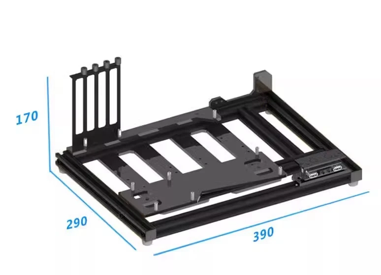 

Алюминиевый профиль, простая открытая компьютерная прозрачная рама шасси специальной формы, испытательная платформа MATX, кронштейн ITX