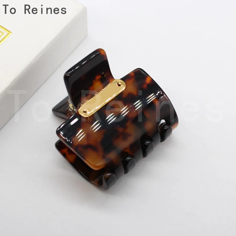 To Reines 2024 Fashion Designer Top Quality Brown Resin Hairpin Lovely Hair Pin Women Hair Accessories Jewelry Brand Girl Gift