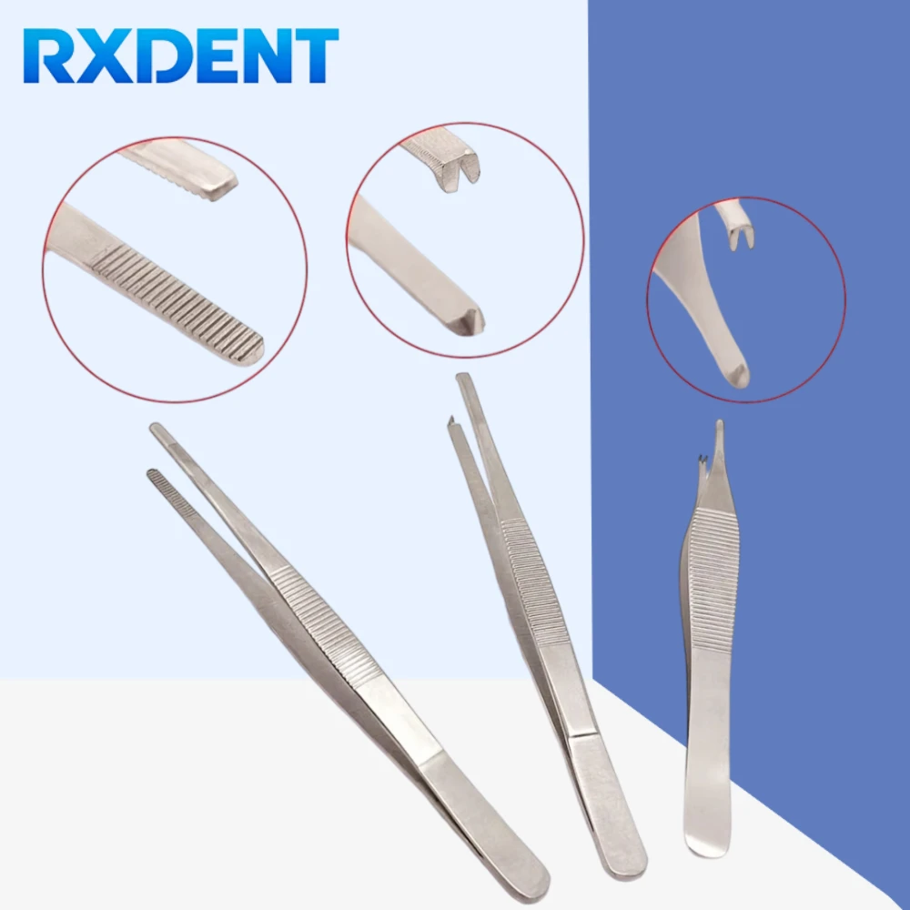 Stainless Steel Cartilage Forceps Fine Shaping Forceps Tooth Tweezers Pincette Nipper Laboratory Adson Tissue Forceps Tool