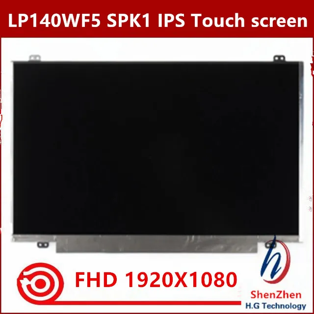Imagem -01 - Matriz do Portátil para lg Lp140wf5-spk1 Lcd Tela de Toque 40 Pinos Matte Fhd 1920x1080 Lp140wf5 sp k1 Lp140wf5 sp k1 Painel 14.0