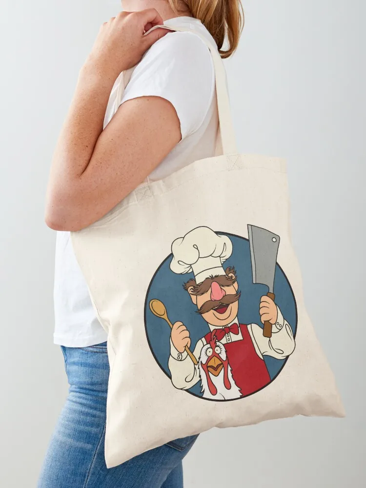 

Kitchen Swedish Chef and chicken Tote Bag bags woman 2025 custom bags Handbags tote bag men