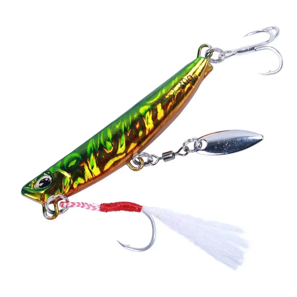 4pcs/set Spoon Fishing Lures 15g 4.9cm Shore Casting Micro Jig Slow Artificial Hard Baits Spinnerbait For Bass Tuna Pesca