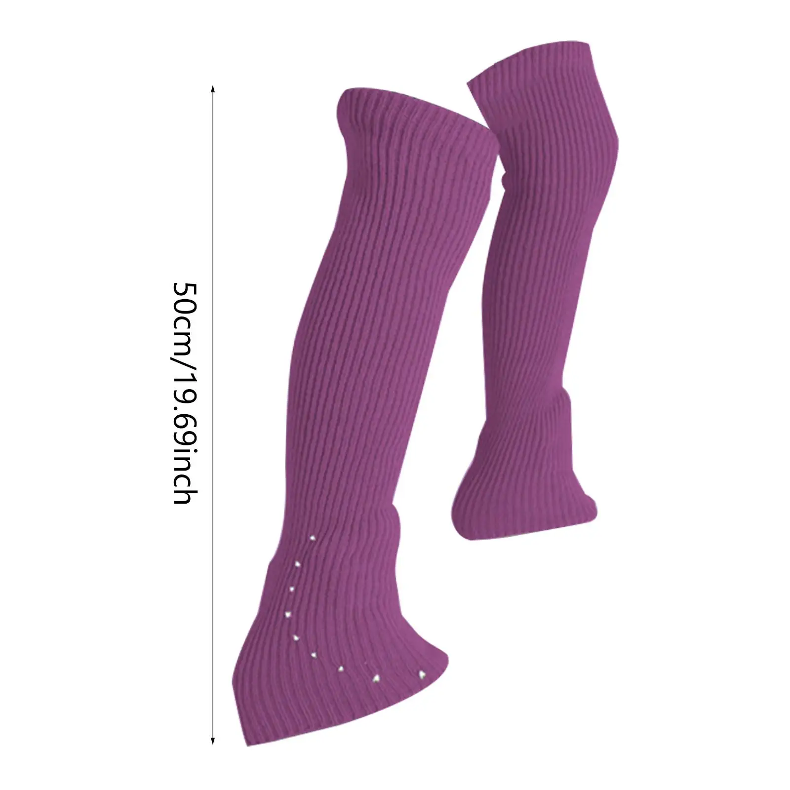 Warm Knit Leg Warmers for Figure Skating over Knee Socks Comfortable Ice Sports Accessories for Training