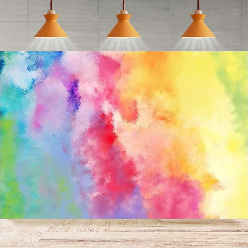 Paint Art Photography Backdrop Colored Oil Painting Banner Themed Poster Background Home Party Backdrop Wall Banner