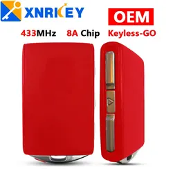 XNRKEY Original 3 Button Smart Remote Key 8A Chip 433Mhz for Volvo S90 S60 S40 XC60 XC90 2016-2020 Full Keyless Go Car Key