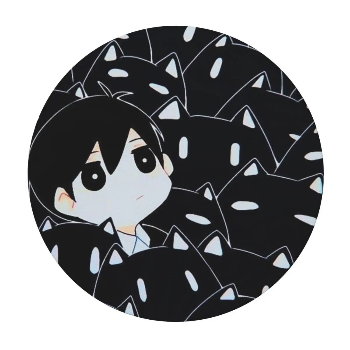 Omori Cat Mewo Animal Game Waterproof Round Tablecloth Oilproof Table Cloth for Kitchen Events Dining Table Cover