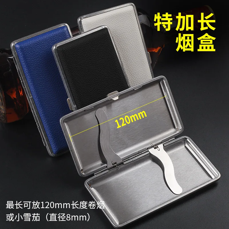 Extra Long Cigarette Case With 14 Cigarettes PU leather 120mm Hand-rolled Cigarette Case Lengthened Cigarette Case