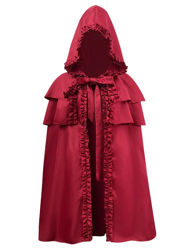 Kostium Czerwonego Kapturka na Halloween, Zestaw Cosplay, Strój do odgrywania ról, Spódnica, Piękny, Jedwabisty Płaszcz, Chiński Strój Tradycyjny