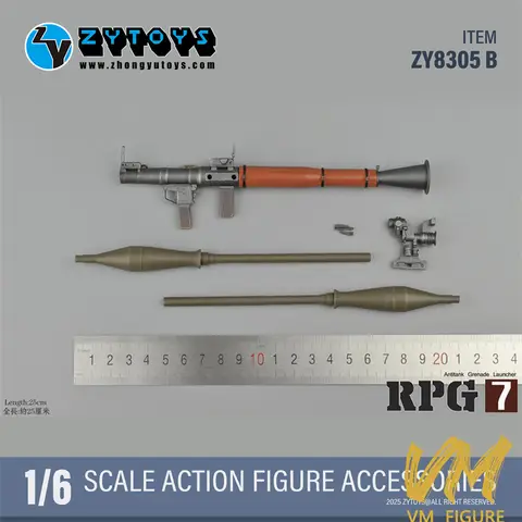 In Stock 1/6 RPG7 Scene Accessories 22cm Antitank Bazooka Rocket Propelled Grenade Model for 12'' Soldier Action Figure Doll Toy