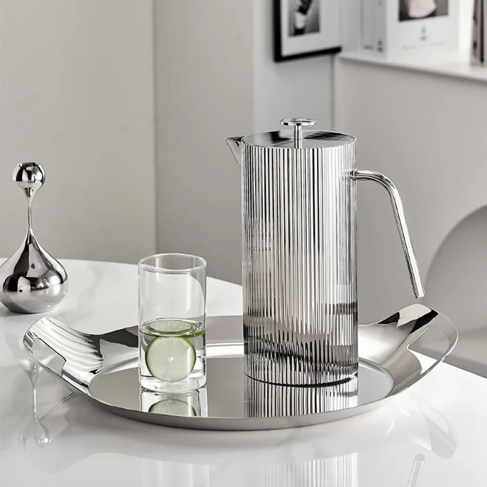 Nordic 304 Stainless Steel Cold Kettle Creative Living Room Luxury Ornaments Home Cold Water Pot Tea Table Decorative Pot