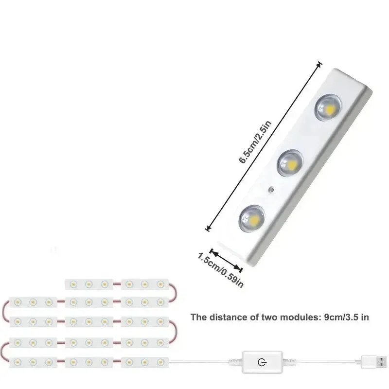 42 LED 5V USB LED Light Vanity lampada a specchio dimmerabile interruttore tattile lampade a specchio dimmerabili per tavolo da trucco luci