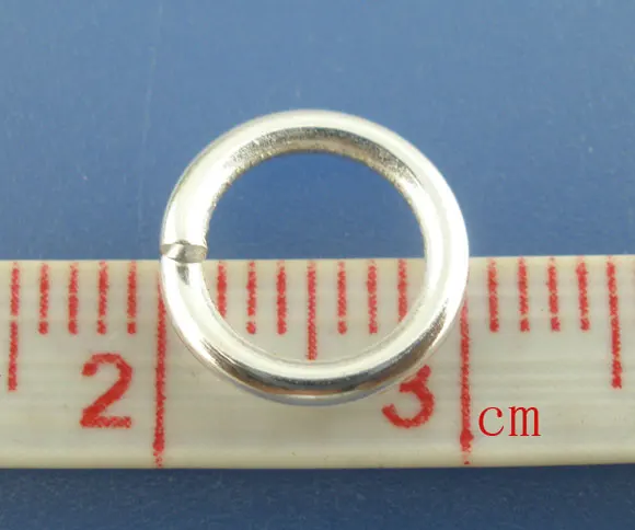 Lovely 200PCs Silver Plated Open Jump Ring 10x1.5mm Findings  (B03438)