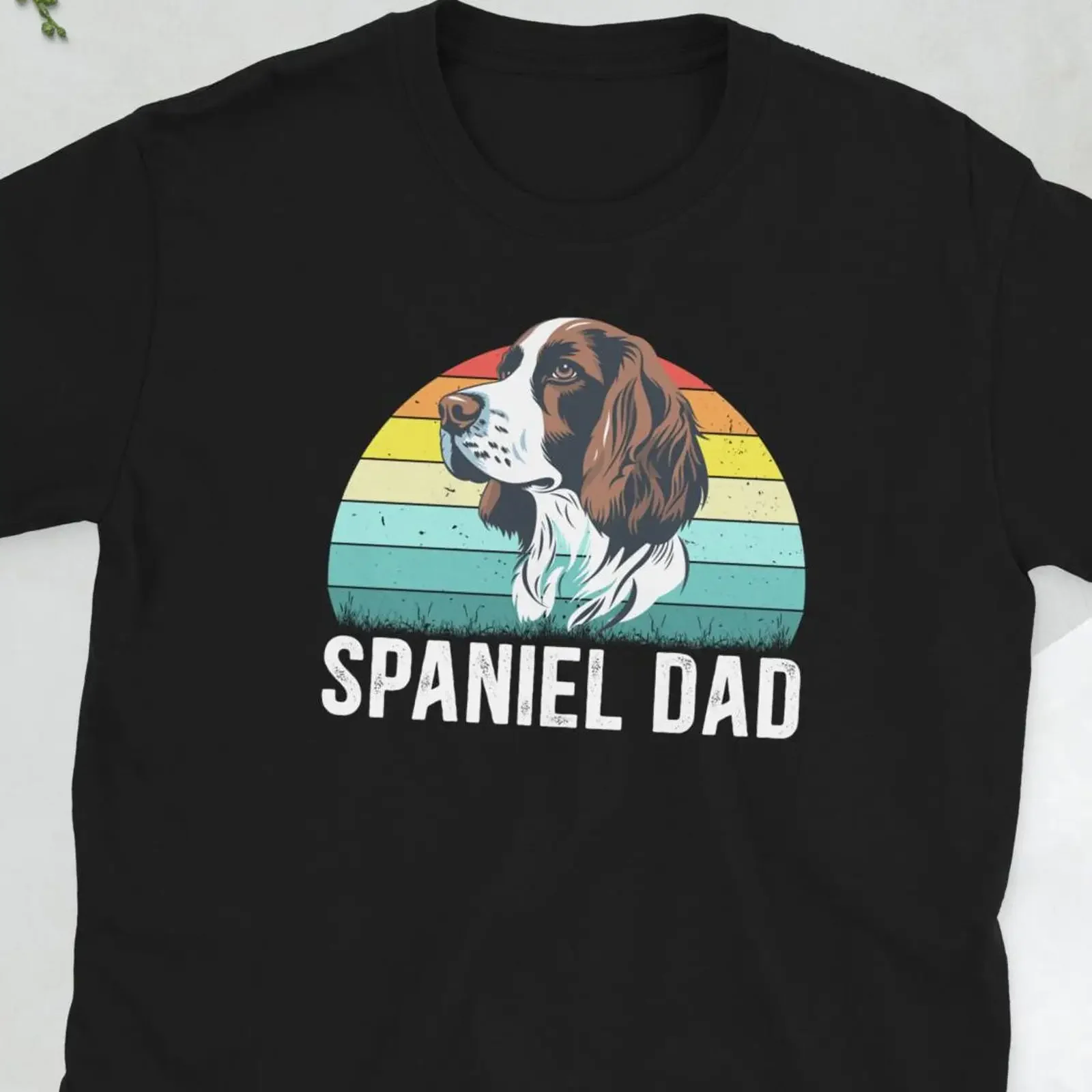 Springer Spaniel Dad Owner s T Shirt vintage Washed Stylish Versatile fashion Casual streetwear Top For Everyday Wear homme