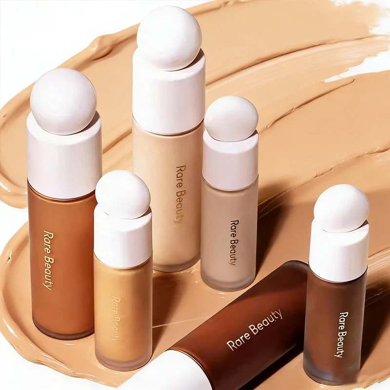 Rare Beauty 3Color Foundation Wodoodporny Podkład w Kompaktach Pasujący do Naturalnej Skóry Azjatyckiej, Umożliwia Tworzenie Naturalnego Makijażu, Puder do Różu