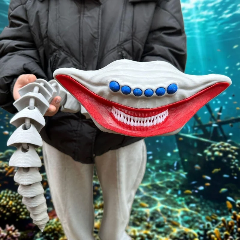 Generic 3d Printed Large Sea Monster Toy Trevor Henderson Mythos Ocean Predator Model Articulated Deep Sea Creature Collectible view 2