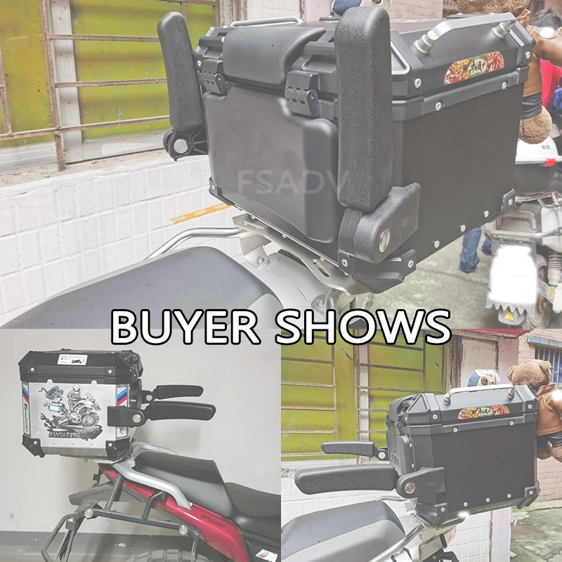 For Suzuki V-Strom For BMW R 1200 R1250 GS F850GS Motorcycle Folding Tail Box Handrail Rear Passenger Armrest Drilling Required