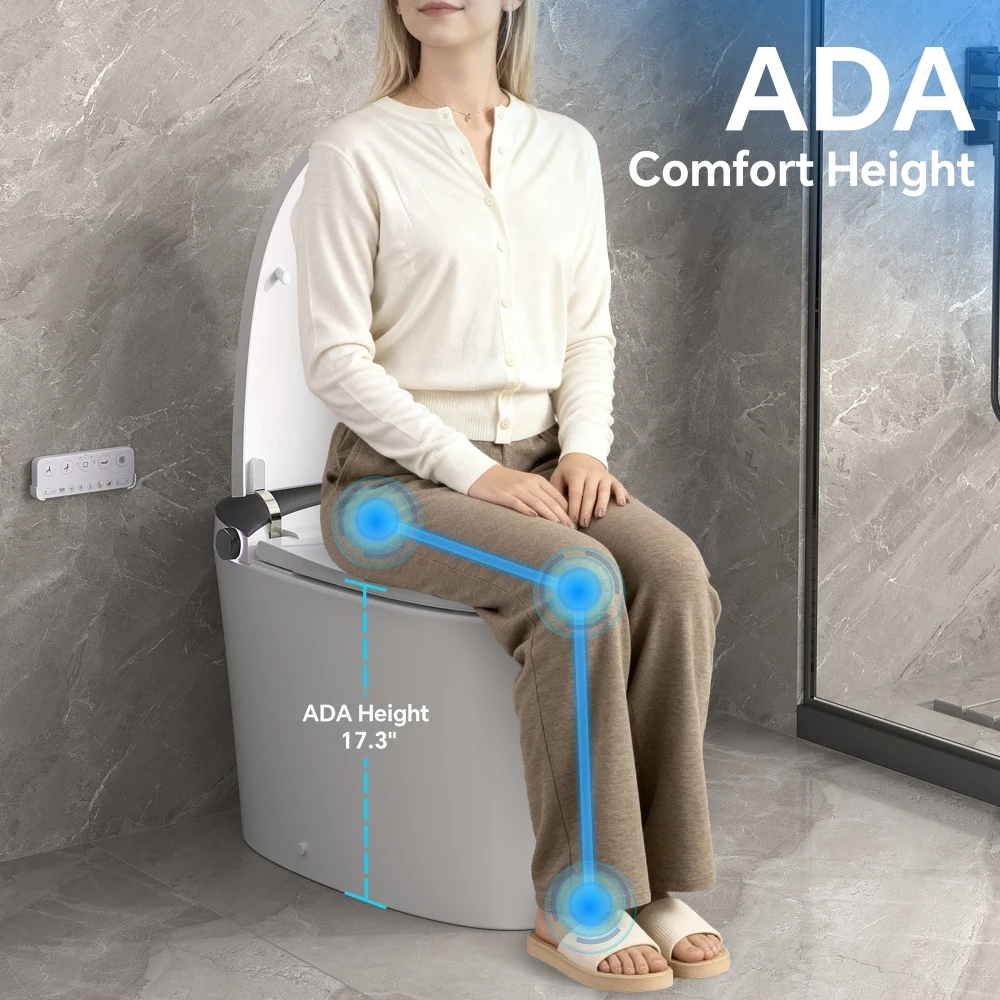 WC intelligent allongé avec bi - Elongated Bidet Toilet Seat Warm Dryer avis et prix