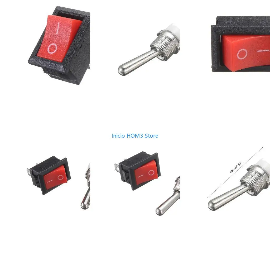 A5YD Heavy Duty Toggle Switch On/Off Switch 52/58/59 Metal Waterproof Cap Cover Panel Mount Momentary Toggle Switch Tool