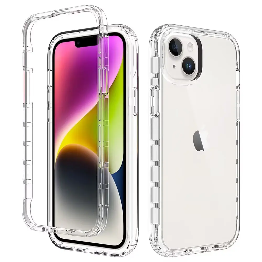 Fit iPhone 15 Plus Clear Shockproof Cases Hard Bumper Soft TPU Protective Cover for iPhone 15 6.1