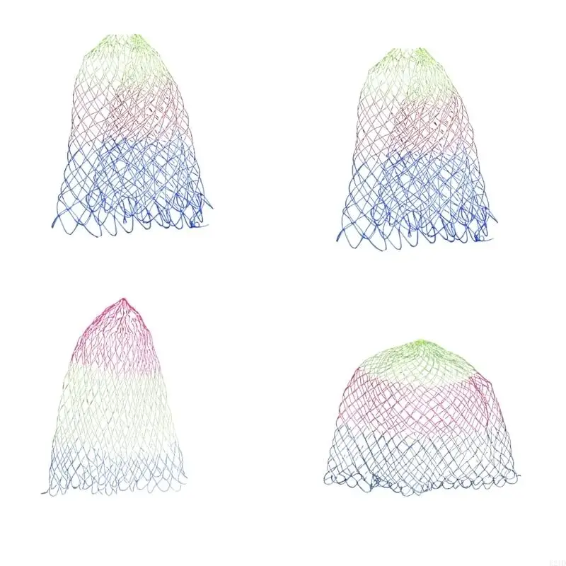   Light weight Nylon Fishing Net Rhombus Meshs Hole Replacement Nettings Folding Nylon Landing Dip Net Fishing Tool