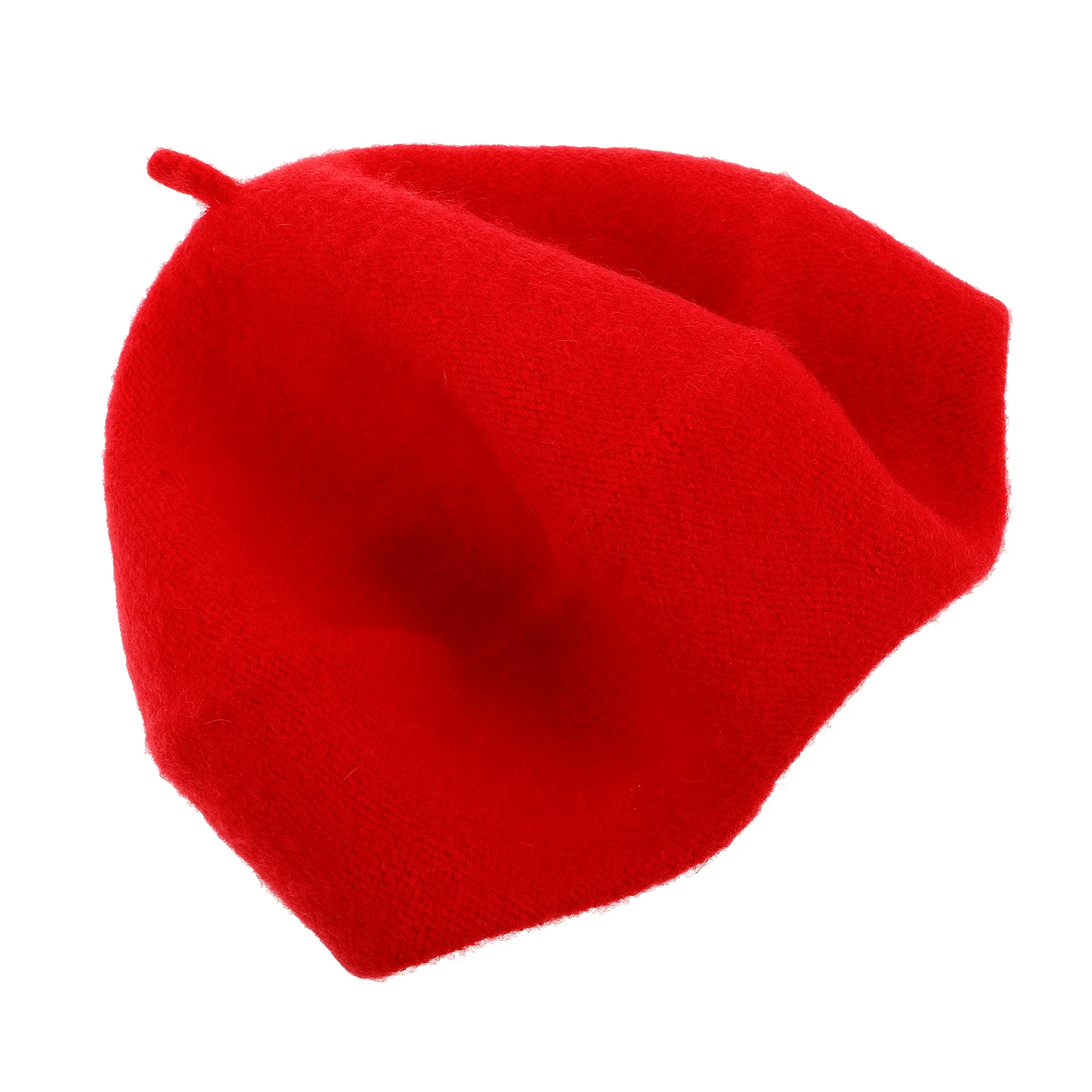 

Stylish Red Beret Hat For Women Warm Vintage Casual Artist Costume Winter Fashion Accessory