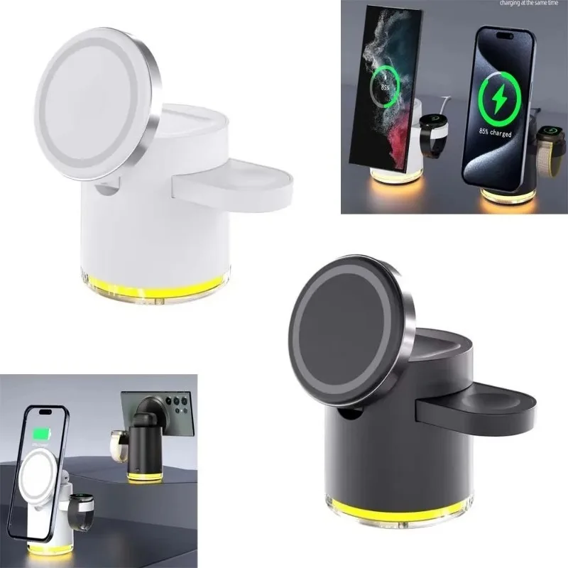 

Magnetic Charging Stand Watch Bracket Earphone Holder Foldable Charger Dock Night Light