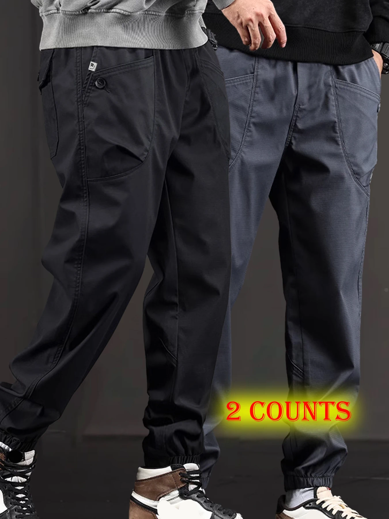

Men's outdoor American style assault work pants, men's straight tube paratroopers, loose casual thin fit, oversized pants, quick