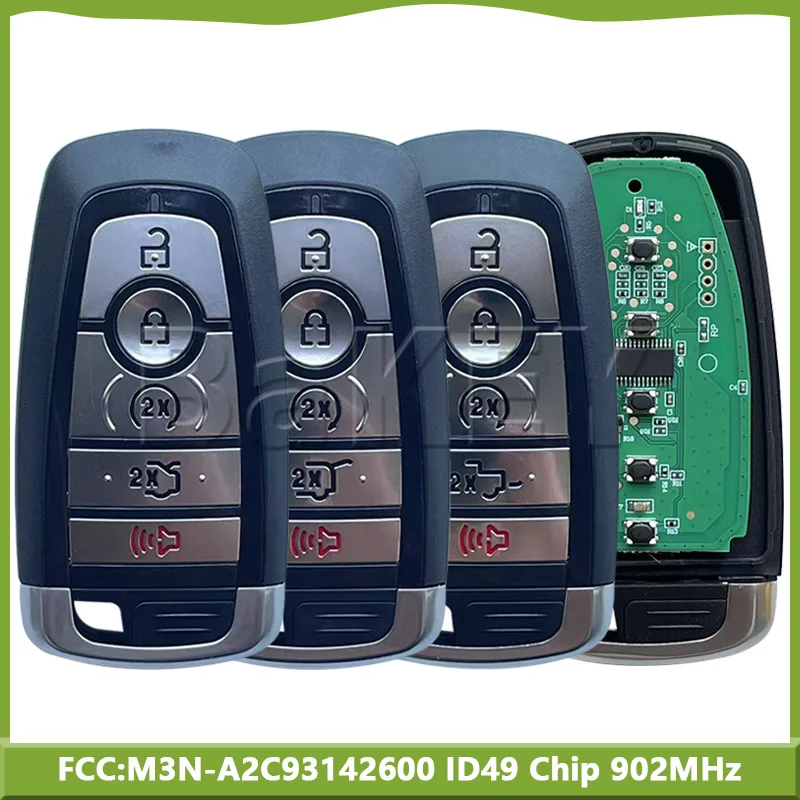 

For Ford Edge Fusion Expedition Explorer Mustang F Series 2017-2020 FCC:M3N-A2C93142600 902MHz ID49 Chip Car Remote Key