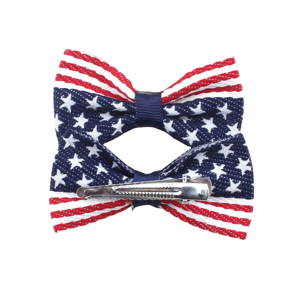 

2 pcs American Flag Hair Clips Kids National Headwear Fashion Accessories Baby Hairpins For Party Weddings Holiday Gatherings