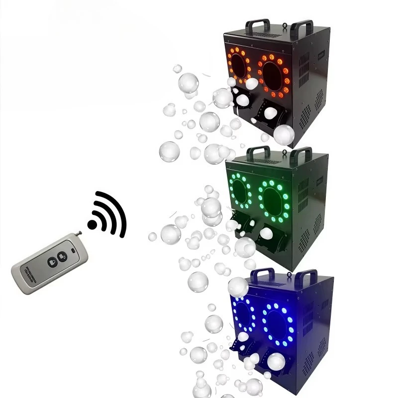 Small foam props double LED stage smoke bubble machine wedding bar performance 1500 watts power supply
