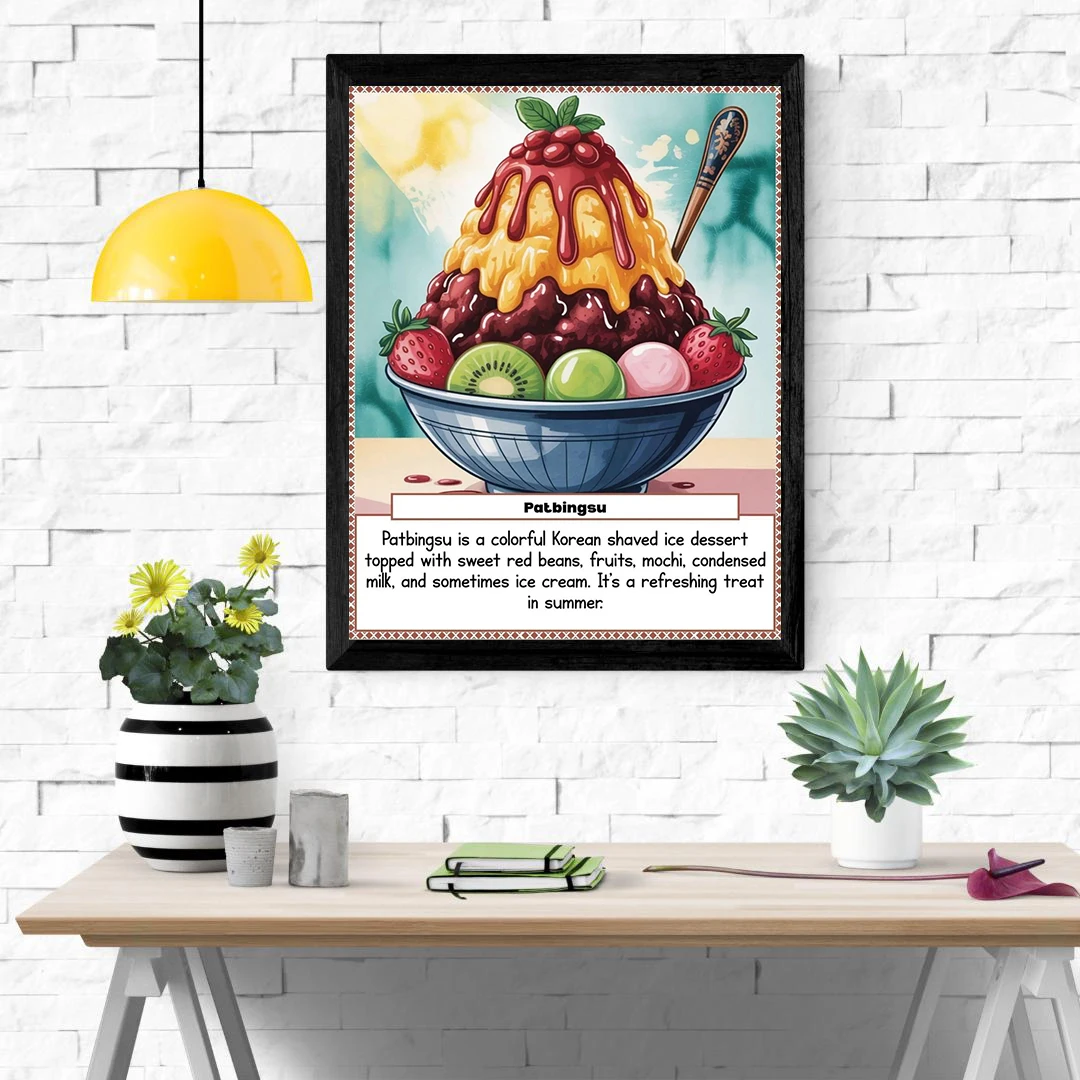 Korean Food Posters, Traditional Korean Dishes, Bulgogi, Kimchi, Art Canvas Paintings, Home Decor Cuadros