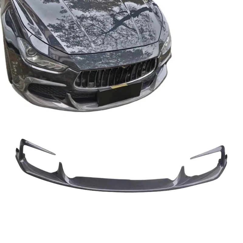 Suitable for Maserati Ghibli 2013-2018 High Quality Carbon Fiber Front Bumper Lip Upgrade Body Kit Parts