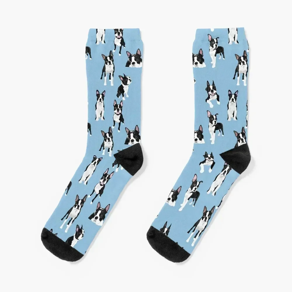 

Boston Terrier Socks kids custom sports gym professional running Men's Socks Luxury Women's