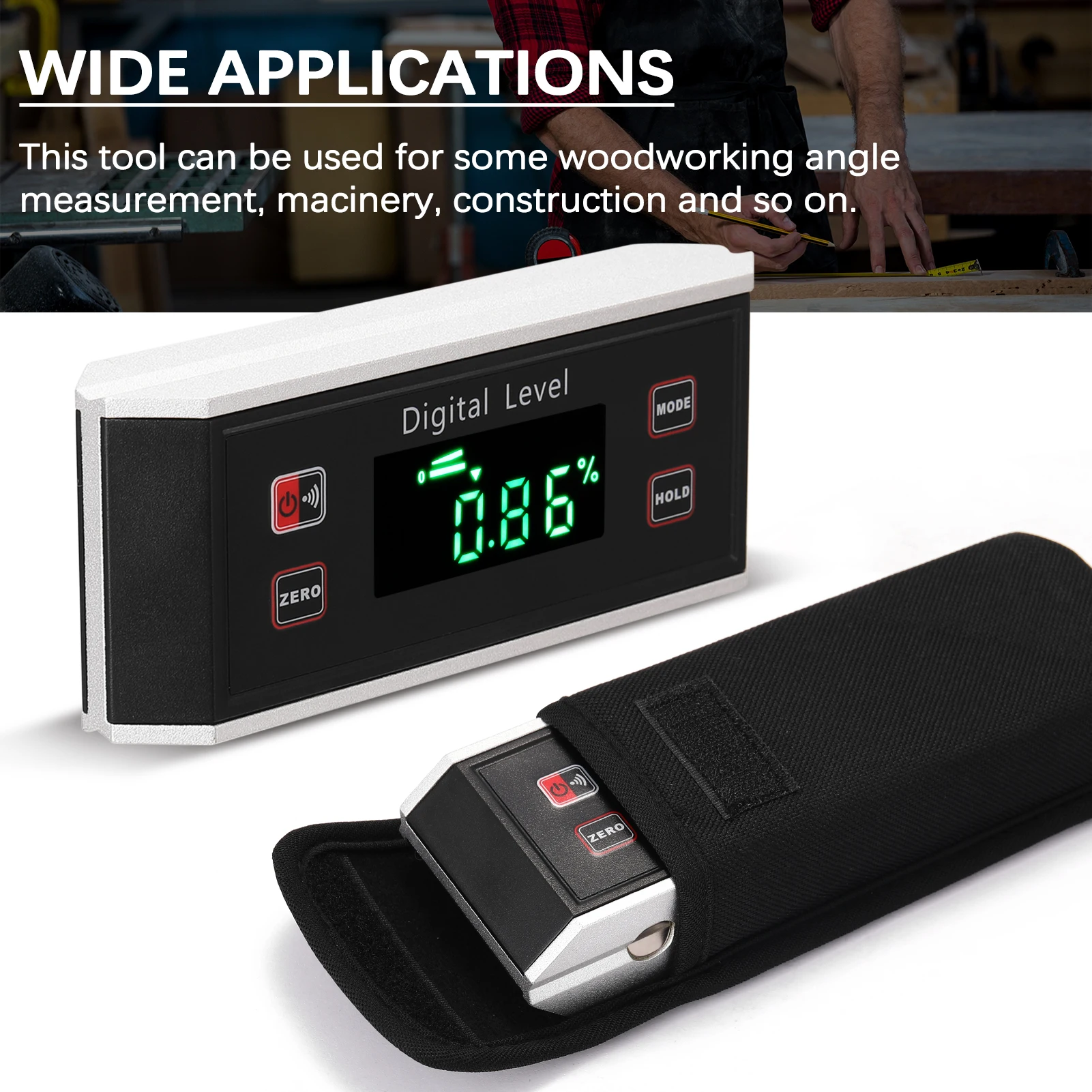 

Portable 4*90°IP54 waterproof and dustproof grade high-precision goniometer, digital protractor, inclinometer