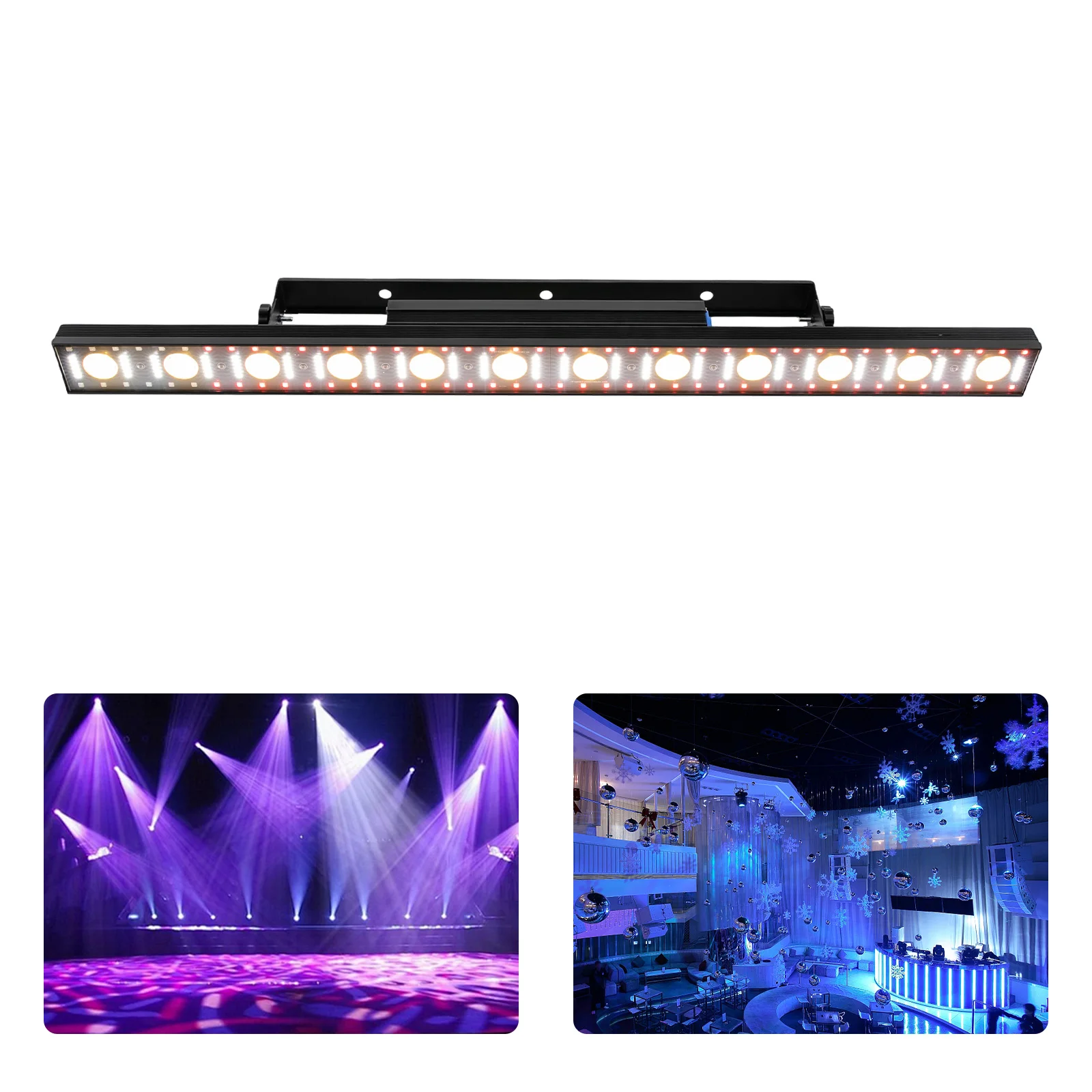 RGB Wash Light Bar Stage Light Bar LED RGBW 150W Standar AS 1200Hz Aluminium Cor Hitam