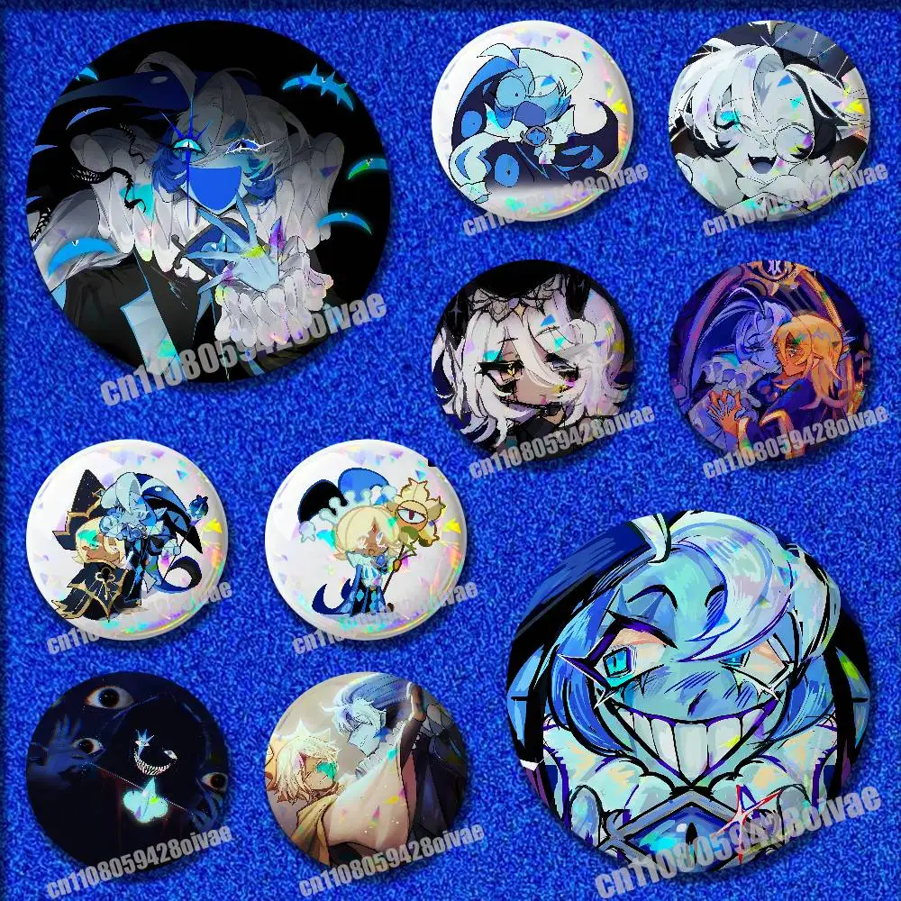 

C-CookieRun K-Kingdom Shadow Milk C-Cookie Run Insignia Badge Cover For Brooch Ornament 75mm 25mm 44mm 32mm 58mm Round Pin