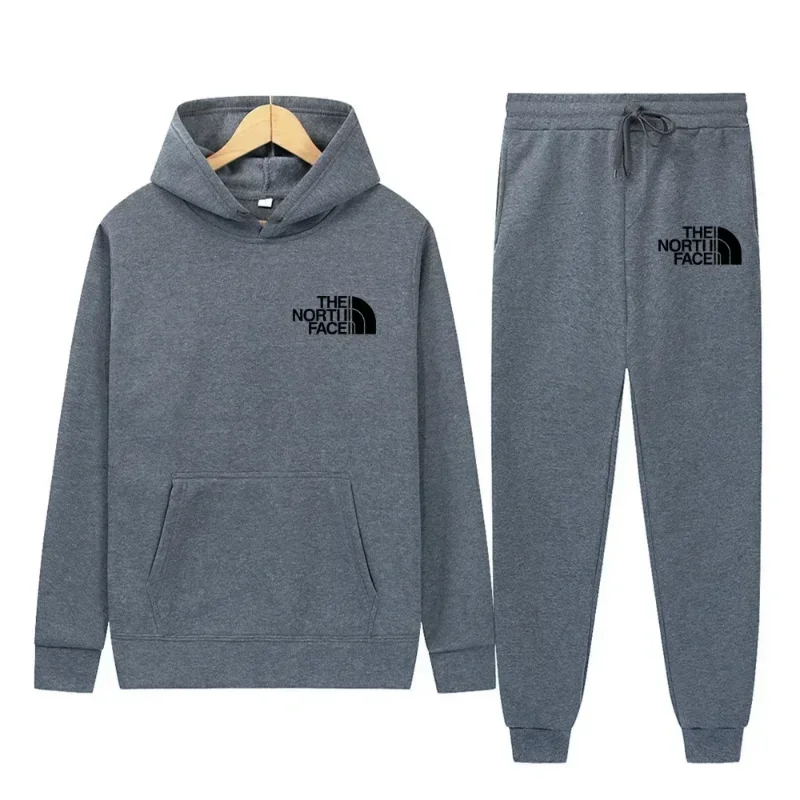 2025 Autumn-Winter Warmth-Resistant New Men's Sportswear - Sport Sweater, Hat-style Hooded Jogging Pants, Two-Piece Sport Set -