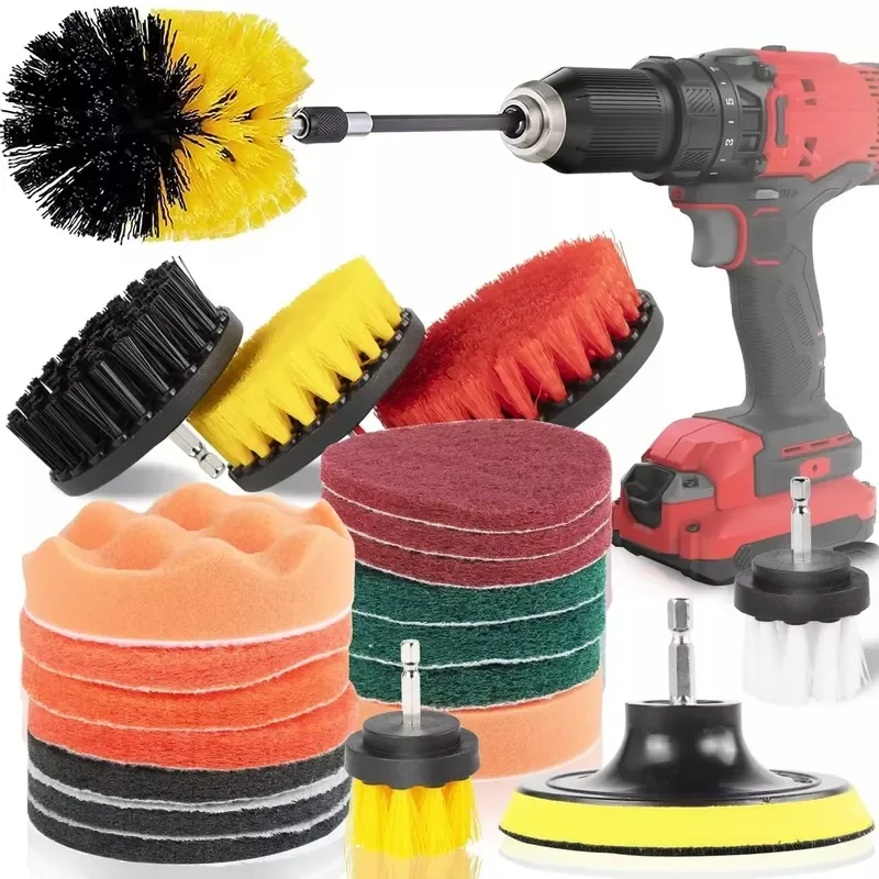 US Local Stock 24H Delivery 22 Piece Multi Purpose Cleaning Set Electric Drill Brush Accessories Power Washer Cleaning Tool