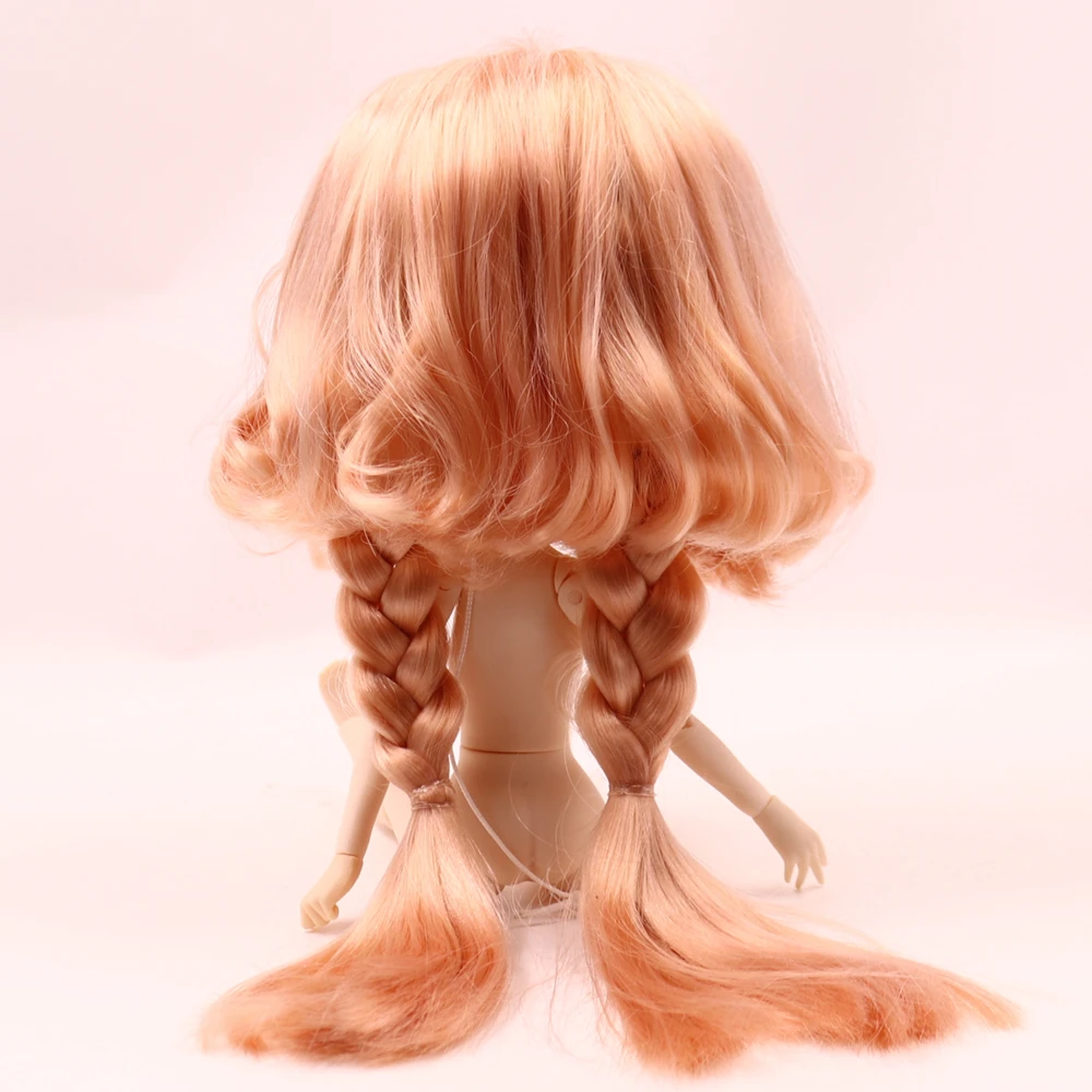 ICY DBS Blyth Doll 30cm Orange Hair Double Braided Ponytails Fair Skin Matte Face Bunny Teeth Hand-Painted Makeup Festival Gift