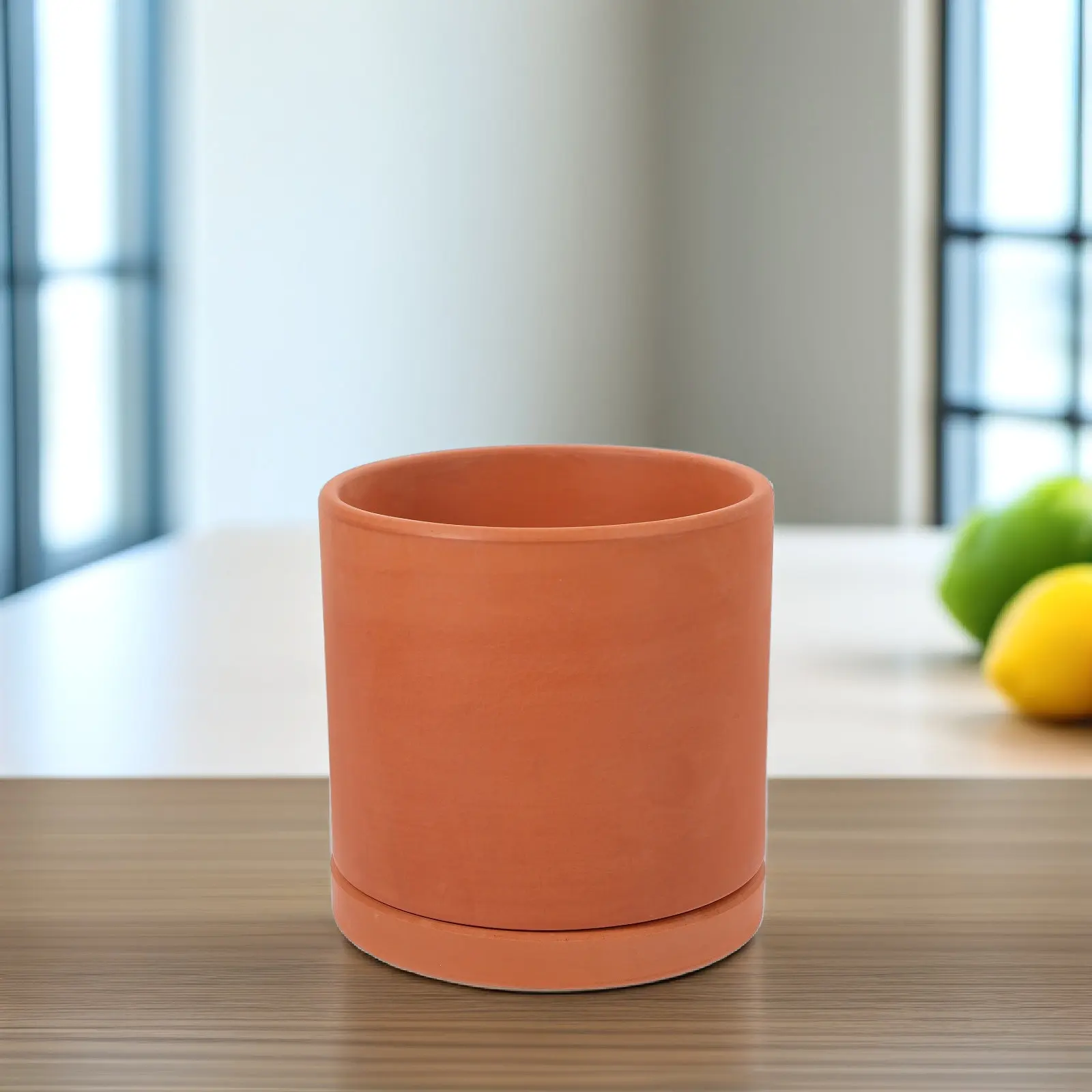Durable Reusable Terracotta Pot Cylindrical Shape Versatile Planting Solution Ideal Succulents Green Plants Fresh Flowers Indoor