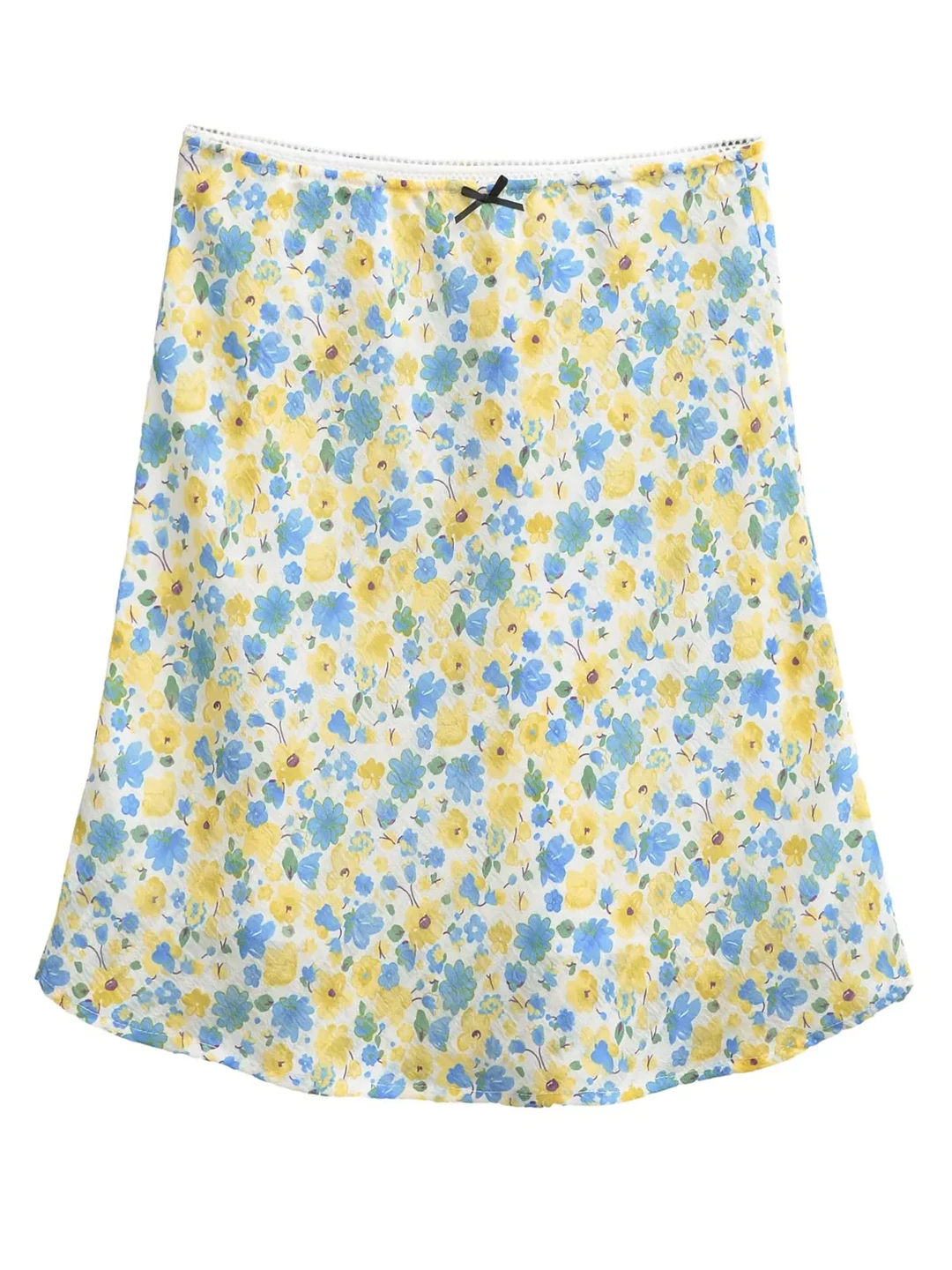 

Американская ретро-юбка с цветочным принтом, женская летняя короткая юбка А-силуэта с завязками на талии, дышащая, приятная к телу