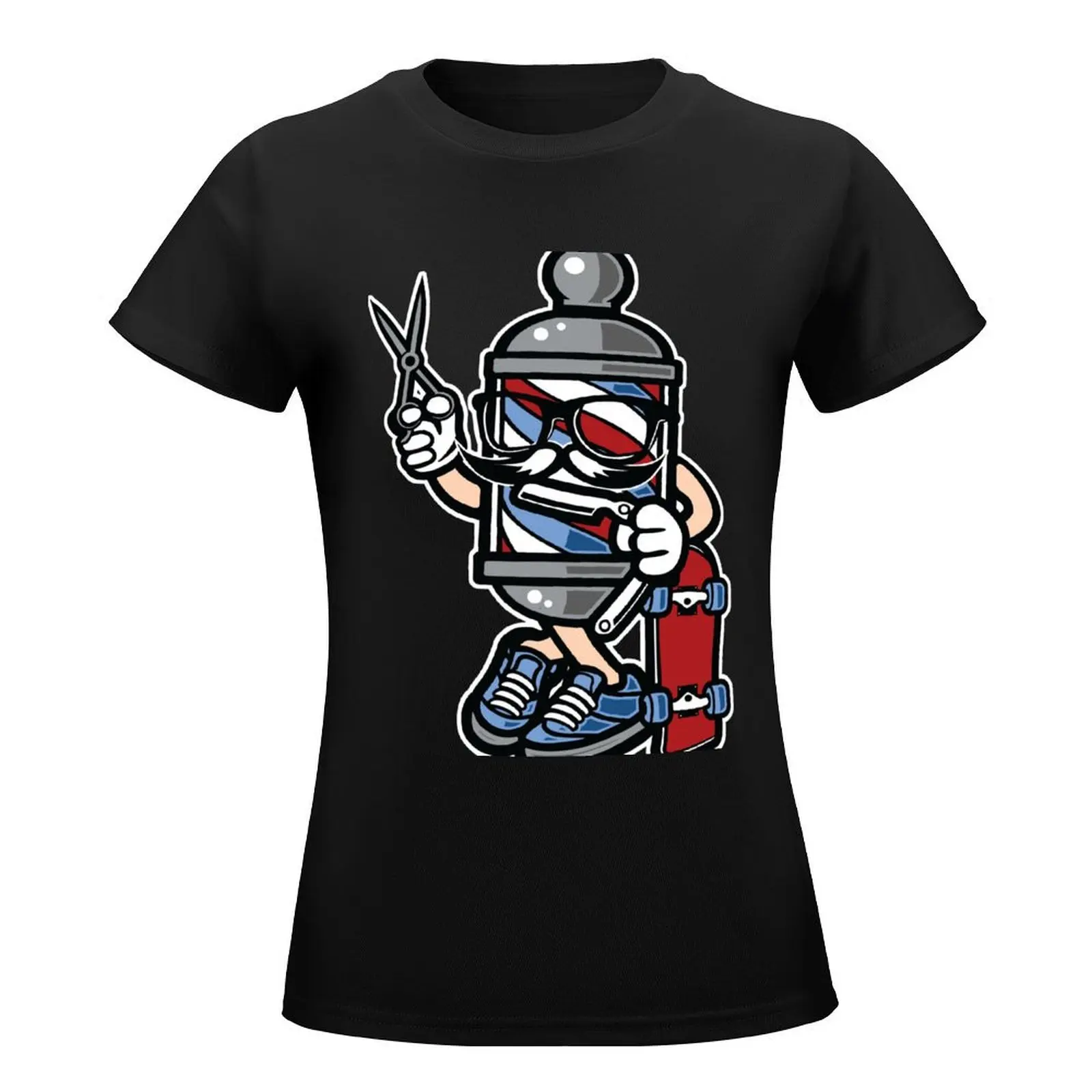 Barber Skater Style T-Shirt plus size tops lady clothes western t shirts for Women