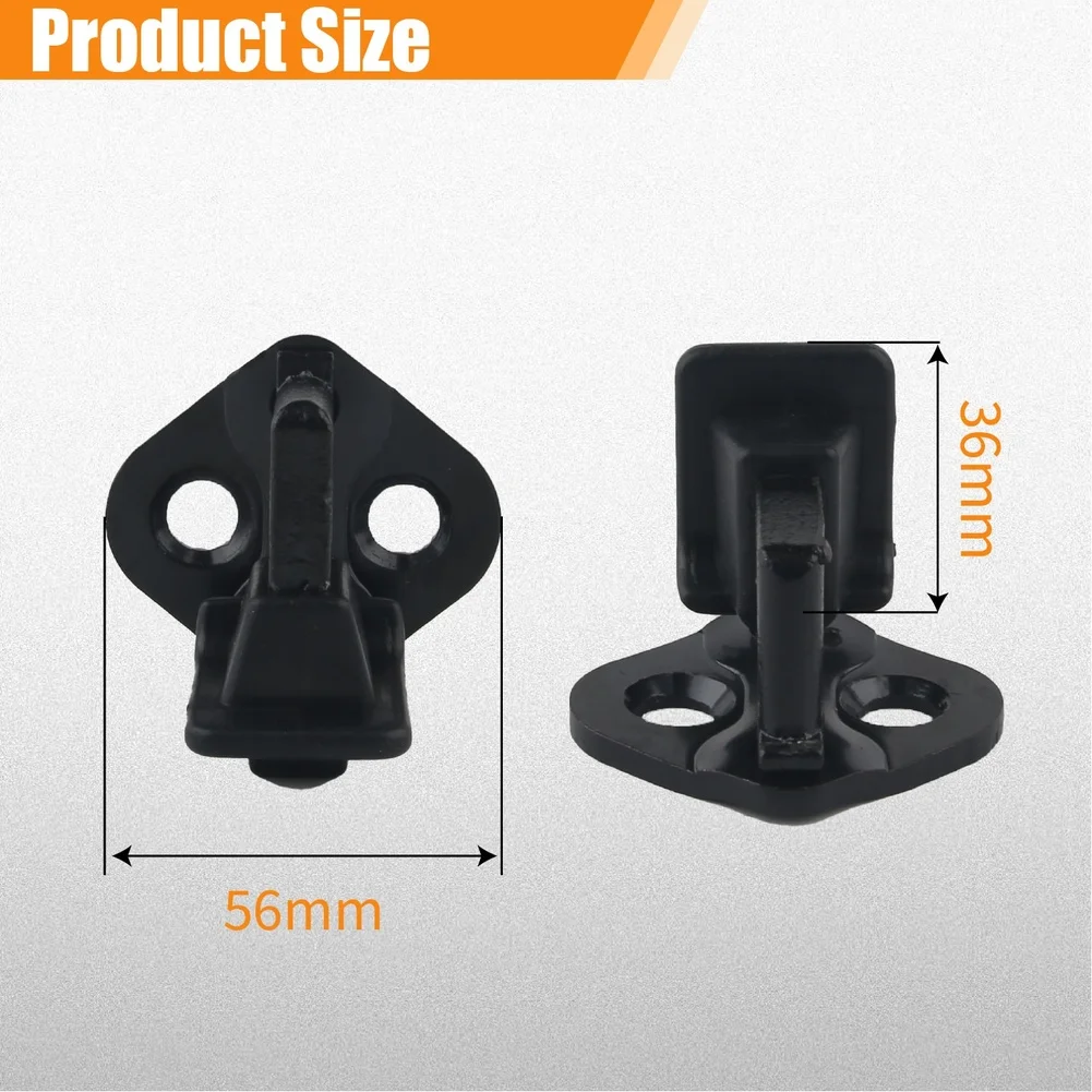 Side Door Latch BLACK Door Lock Strike Pin Vibration Dampening Steel Core Construction Zinc Coating Protection